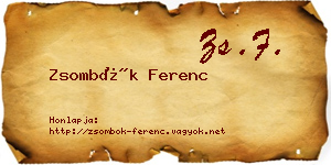 Zsombók Ferenc névjegykártya